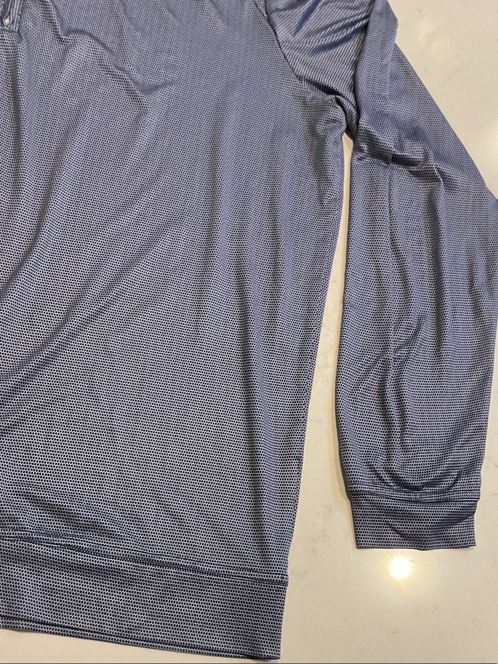 Johnny- O Men's Quarter-Zip Long Sleeve performance twilight Blue large NWOT - Picture 9 of 16